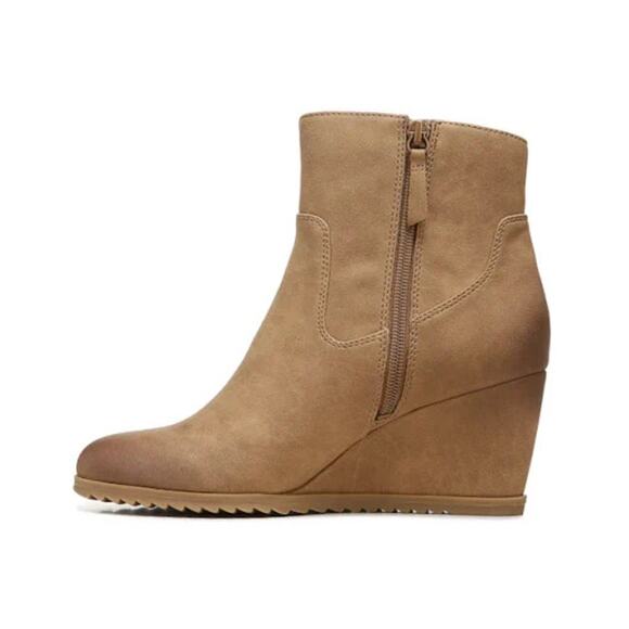 NEW Soul Naturalizer Brown Haley West Round Toe Zipper Wedge Bootie Size 12 - Picture 3 of 12